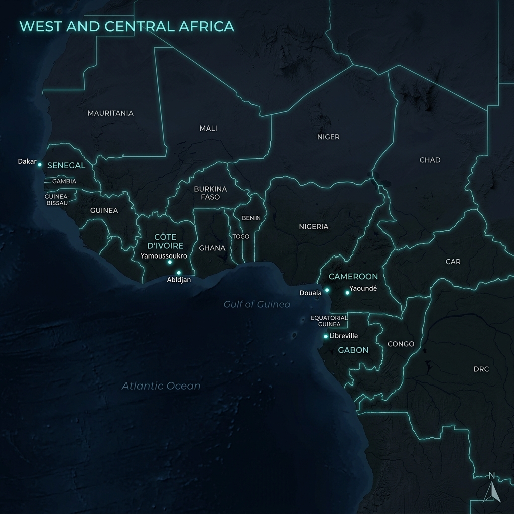 Carte de l'Afrique avec corridors commerciaux TradeFlow