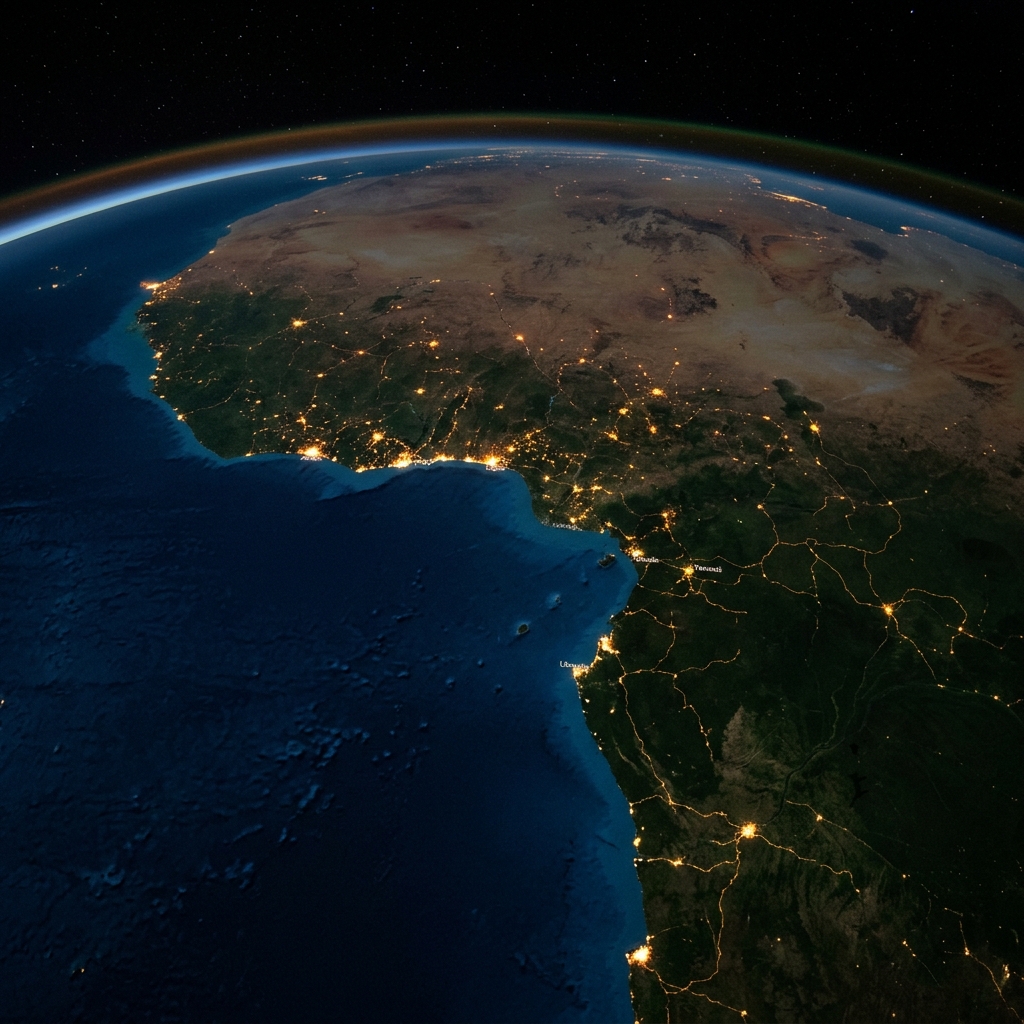 Afrique de l'Ouest et Centrale vue depuis l'espace